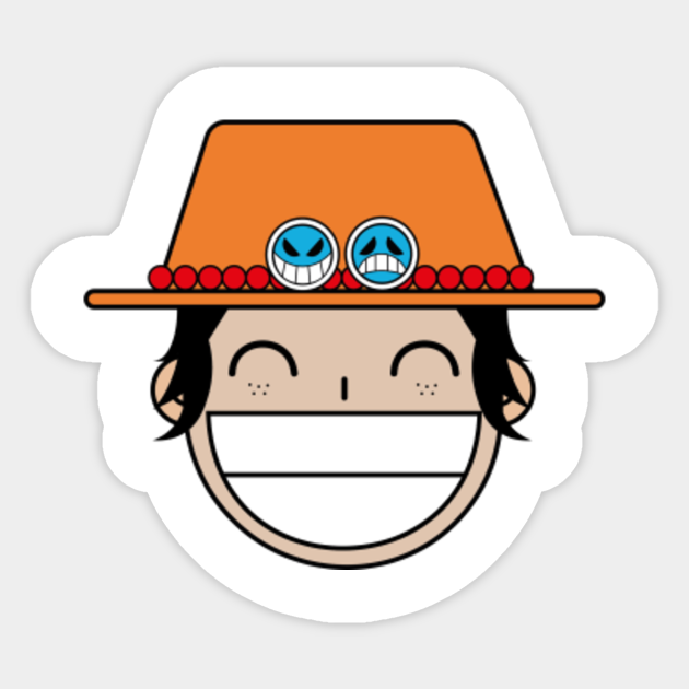 One Piece Ace Smile One Piece Sticker TeePublic